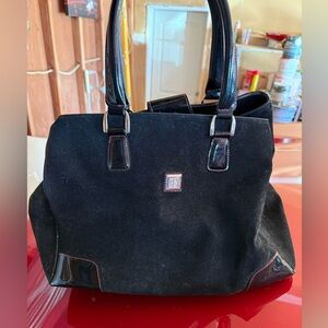 Diane Von Furstenberg Black Suede Tote
